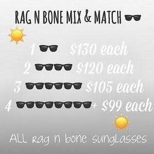 AUTHENTIC rag & bone SUNGLASSES Bundle Deals BRAND NEW for men & women DESIGNER